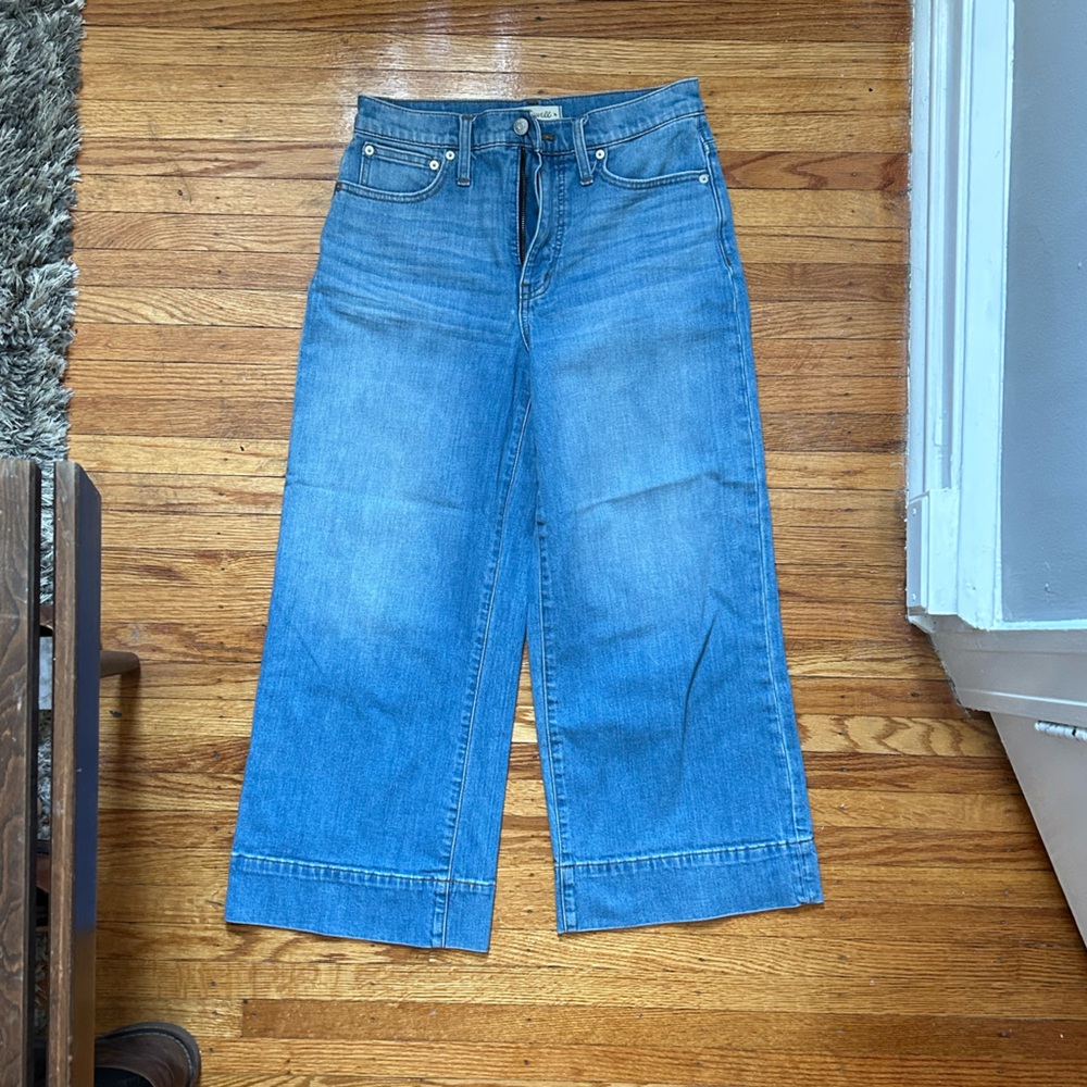 Madewell wide leg crop jeans